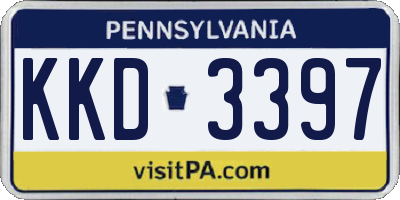 PA license plate KKD3397