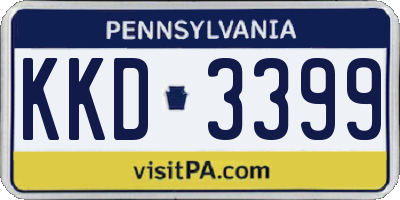 PA license plate KKD3399