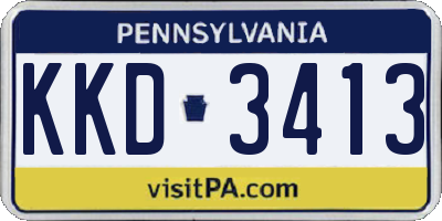 PA license plate KKD3413
