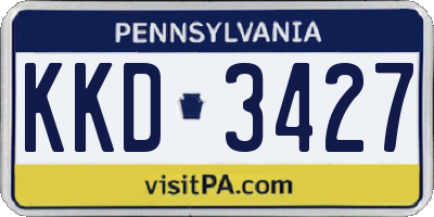 PA license plate KKD3427