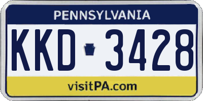 PA license plate KKD3428