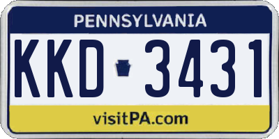 PA license plate KKD3431