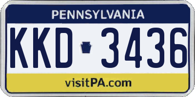 PA license plate KKD3436
