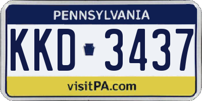 PA license plate KKD3437