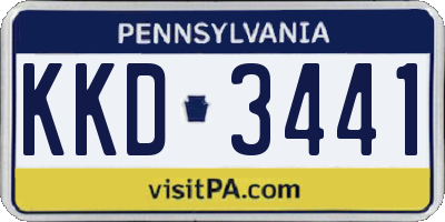 PA license plate KKD3441