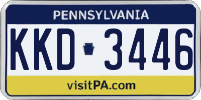 PA license plate KKD3446