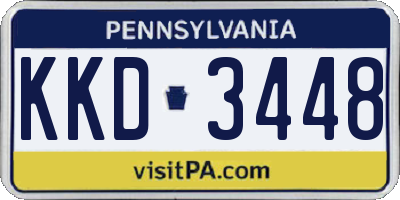 PA license plate KKD3448