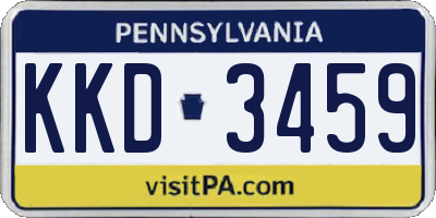 PA license plate KKD3459