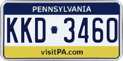 PA license plate KKD3460