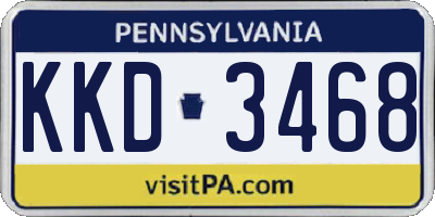 PA license plate KKD3468