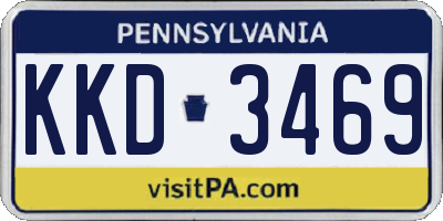 PA license plate KKD3469