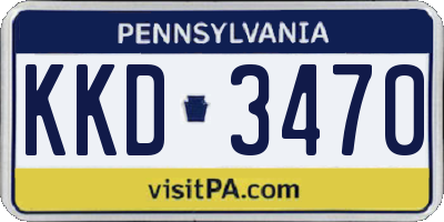 PA license plate KKD3470