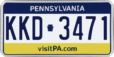 PA license plate KKD3471