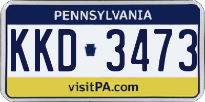 PA license plate KKD3473