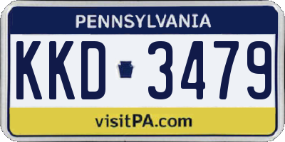 PA license plate KKD3479