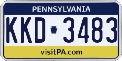 PA license plate KKD3483