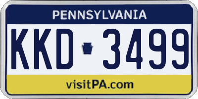 PA license plate KKD3499