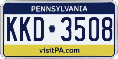 PA license plate KKD3508