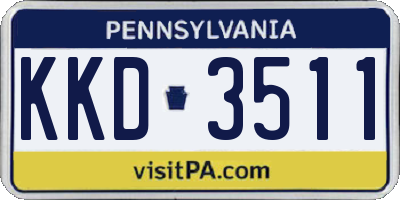 PA license plate KKD3511