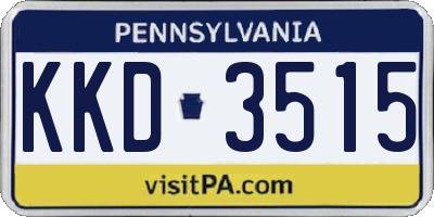 PA license plate KKD3515