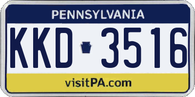 PA license plate KKD3516
