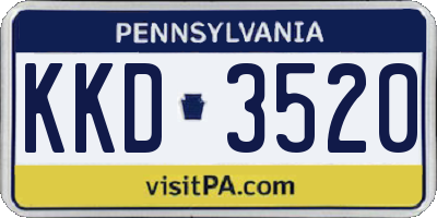 PA license plate KKD3520