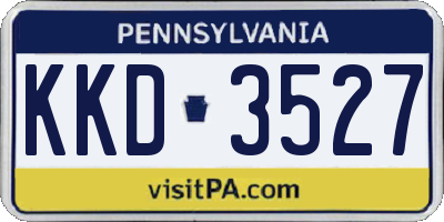 PA license plate KKD3527