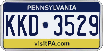 PA license plate KKD3529