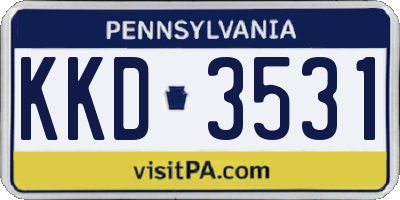 PA license plate KKD3531