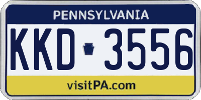 PA license plate KKD3556