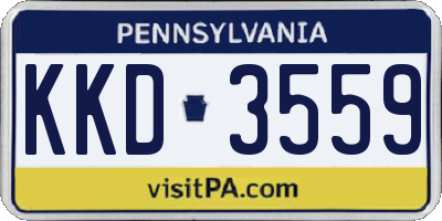 PA license plate KKD3559