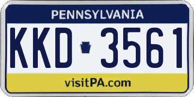 PA license plate KKD3561