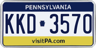 PA license plate KKD3570