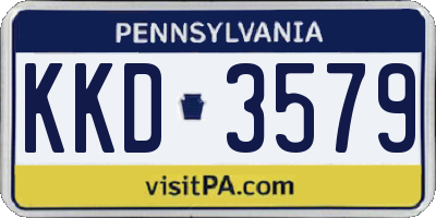 PA license plate KKD3579
