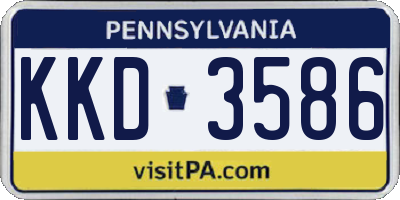 PA license plate KKD3586