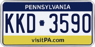 PA license plate KKD3590