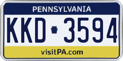 PA license plate KKD3594