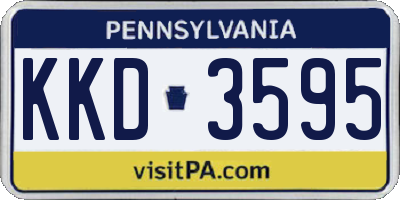 PA license plate KKD3595