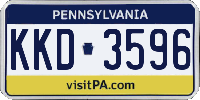 PA license plate KKD3596