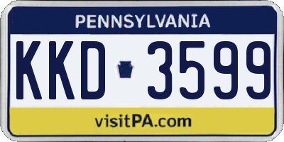 PA license plate KKD3599