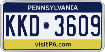 PA license plate KKD3609