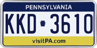 PA license plate KKD3610