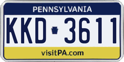 PA license plate KKD3611