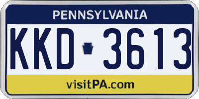 PA license plate KKD3613