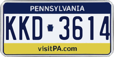 PA license plate KKD3614