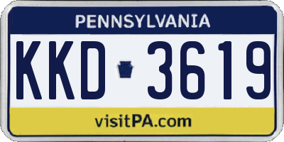 PA license plate KKD3619