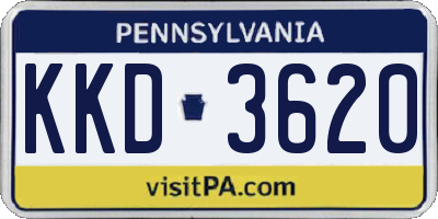 PA license plate KKD3620