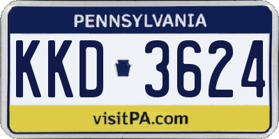 PA license plate KKD3624