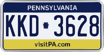 PA license plate KKD3628