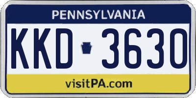 PA license plate KKD3630